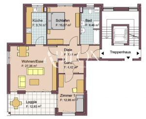 Aufteilungsplan WE 4 + 7